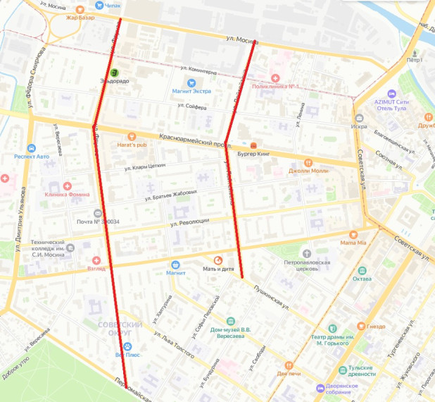 На улицах Фрунзе и Лейтейзена временно запретят остановку и стоянку транспорта.
