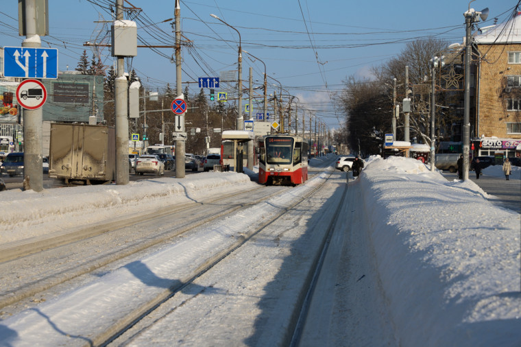 С 7 февраля на проспекте Ленина изменится схема движения трамваев.